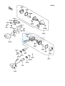 ZX 600 C [NINJA 600R] (C10) [NINJA 600R] drawing TURN SIGNALS