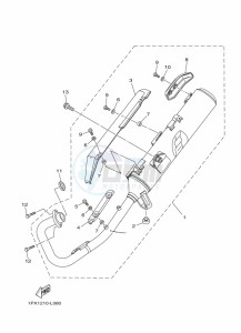 YBR125EGS (43BJ) drawing EXHAUST