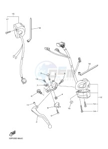 FZ8-NA 800 FZ8 (NAKED, ABS) (59P5) drawing HANDLE SWITCH & LEVER