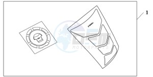 CB600FA9 UK - (E / ABS MKH) drawing TANKPAD / FUEL LID COVER