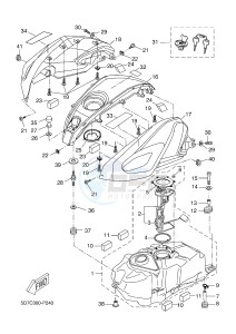 MT125 MT-125 (5D7C 5D7C 5D7C 5D7C) drawing FUEL TANK