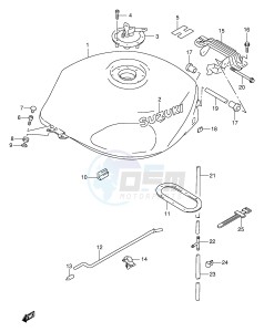 TL1000S (E2) drawing FUEL TANK (MODEL X)