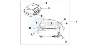 XL125VA E / MKH drawing TOP BOX 45L PEARL CONCOURS BLACK