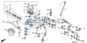 TRX500FAA Australia - (U) drawing FRONT BRAKE MASTER CYLINDER