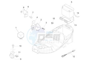 Liberty 125 4t Delivery e3 Single drawing Remote control switches - Battery - Horn