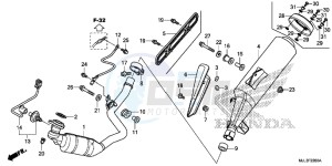 NC750XDE NC750XD Europe Direct - (ED) drawing EXHAUST MUFFLER