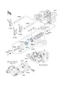 VN 1700 C [VULVAN 1700 NOMAD] (9FA) C9FA drawing GEAR CHANGE DRUM_SHIFT FORK-- S- -