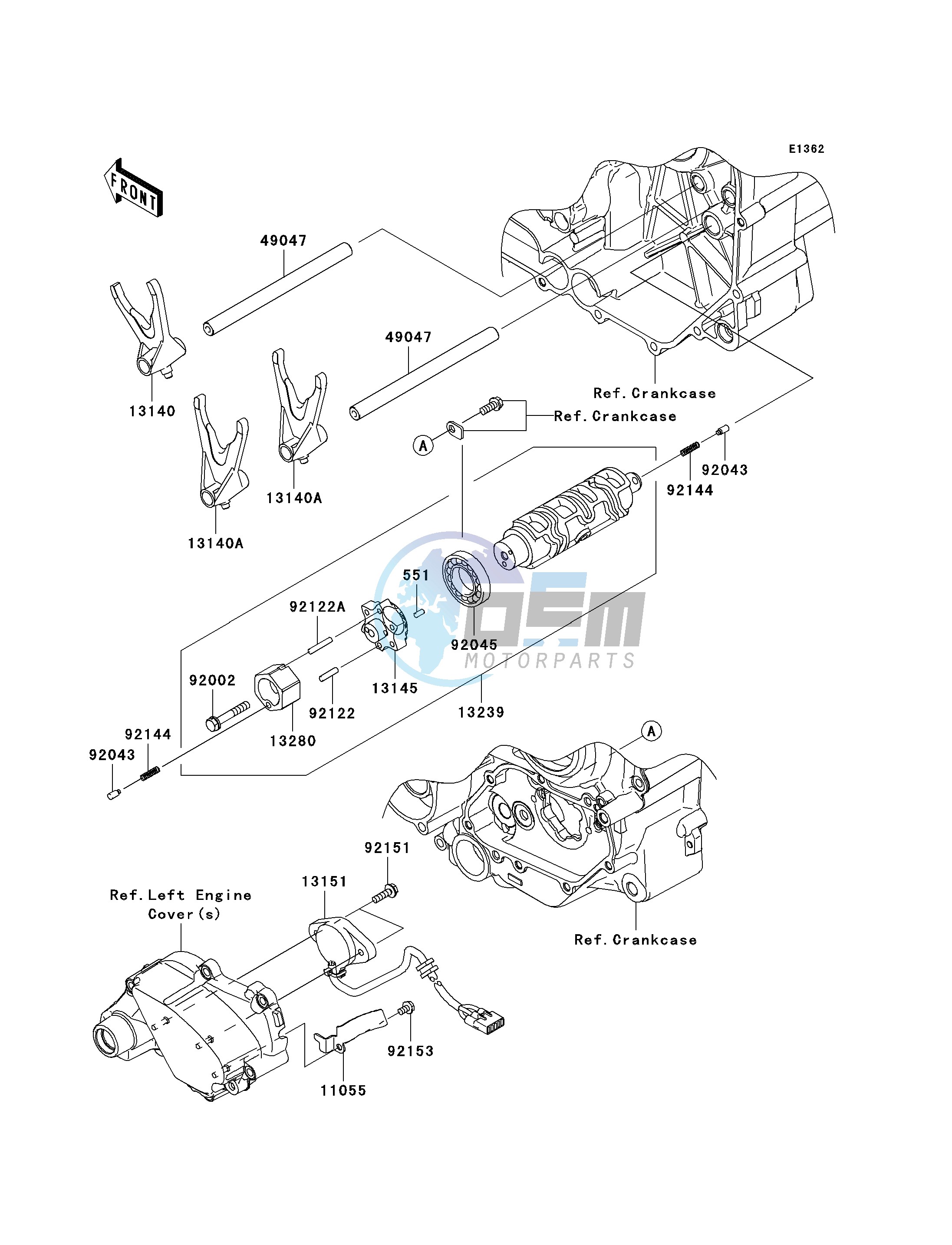 GEAR CHANGE DRUM_SHIFT FORK-- S- -