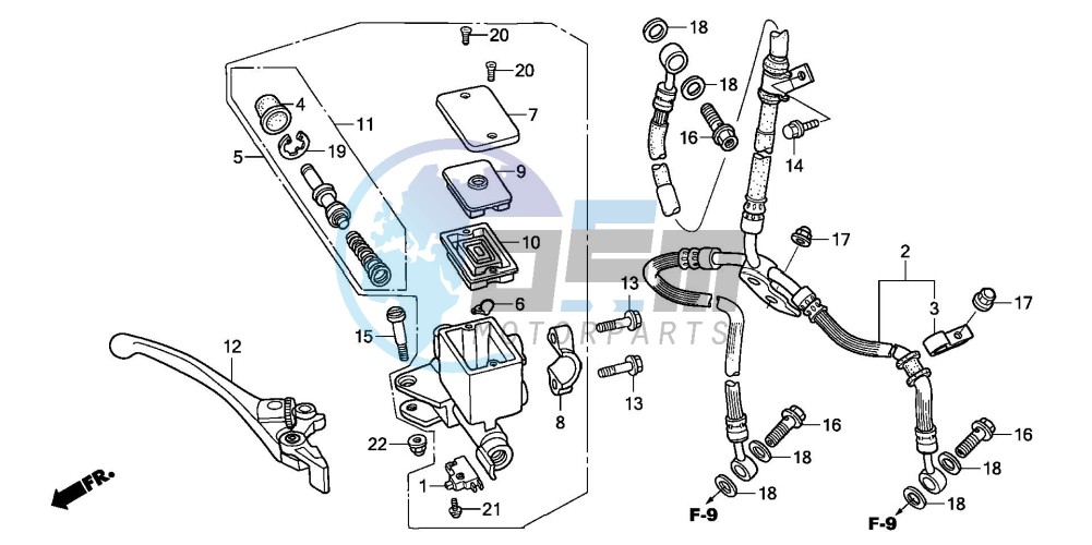 FR. BRAKE MASTER CYLINDER (CB600F5/6)