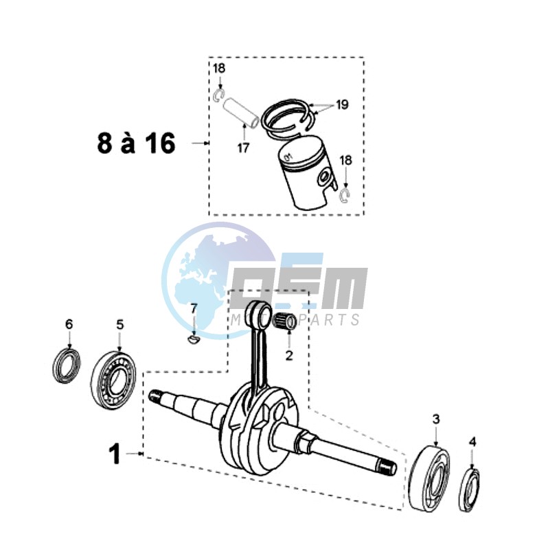 CRANKSHAFT AND CYLINDER