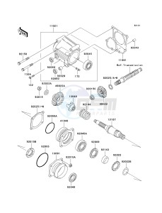 KLF 250 A [BAYOU 250] (A6F-A9F) A6F drawing FRONT BEVEL GEAR