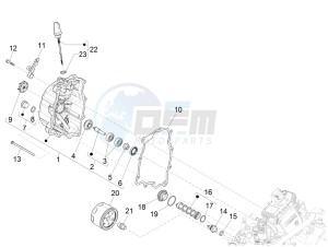 MP3 300 HPE (EMEA, APAC) drawing Flywheel magneto cover - Oil filter