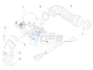 Primavera 50 4T-2V 25 kmh (EMEA) drawing Carburettor, assembly - Union pipe