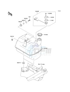 KAF400 C [MULE 610 4X4 HARDWOODS GREEN HD] (C1) C1 drawing FUEL TANK