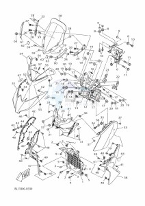 YP400RA XMAX 400 TECH MAX (BL15) drawing WINDSHIELD