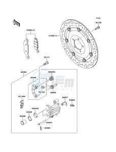 W800 EJ800ACF GB XX (EU ME A(FRICA) drawing Front Brake