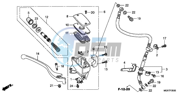 FRONT BRAKE MASTER CYLINDER