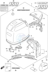 DF 150 drawing Engine Cover (Black) (Model: TG)