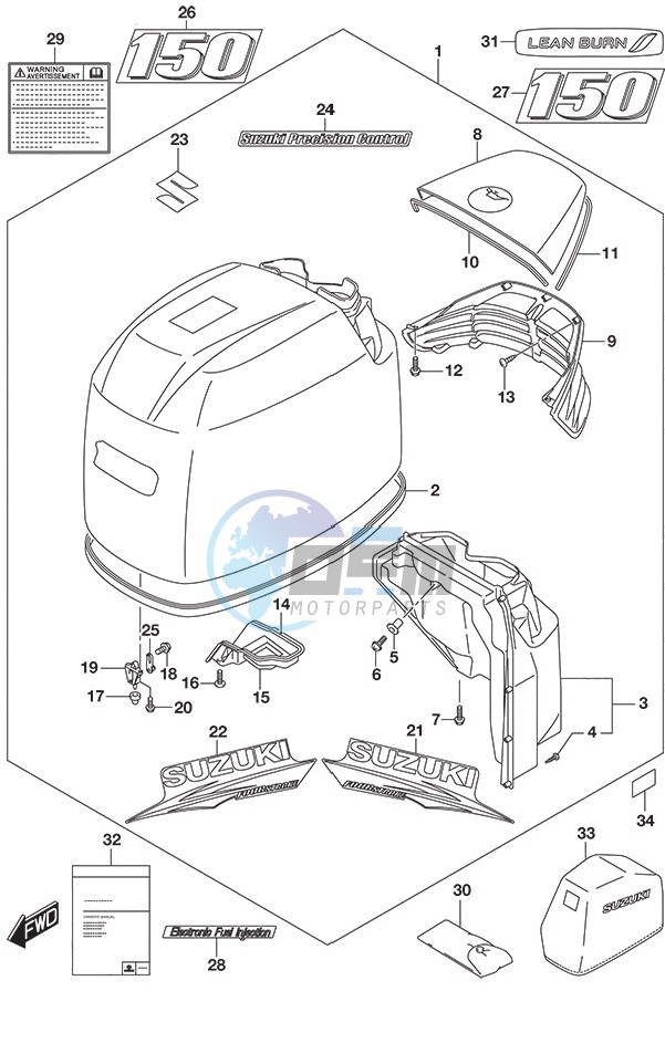 Engine Cover (Black) (Model: TG)