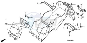 CBR125RW9 France - (F / CMF) drawing REAR FENDER