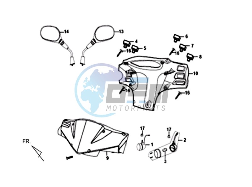 HEAD LIGHT COVER / MIRRORS / CONTROLS