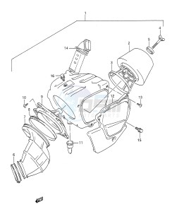 TS200R (E28) drawing AIR CLEANER