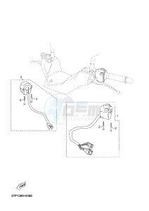 YP125R X-MAX125 X-MAX125 (2ABG) drawing HANDLE SWITCH & LEVER