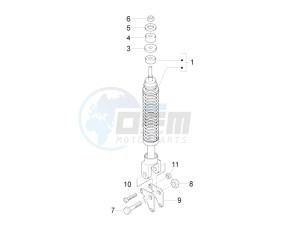 Fly 125 4T/3V ie E3 DT drawing Rear suspension - Shock absorber/s