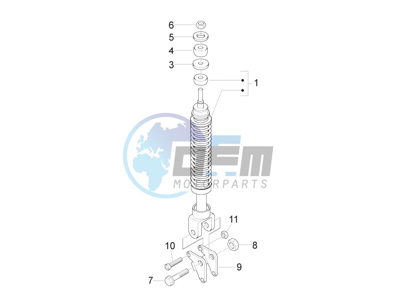 Rear suspension - Shock absorber/s