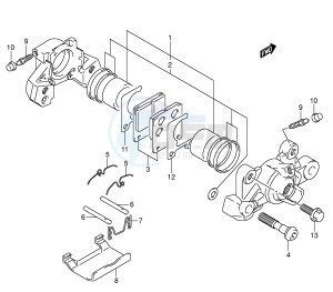 GSX-R750 (E2) drawing REAR CALIPER