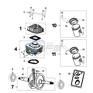 FIGHT ZULA drawing CRANKSHAFT AND CYLINDER