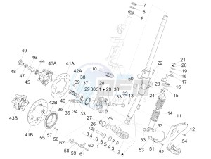 PRIMAVERA 150 4T 3V IE ABS-NOABS E3-E4 (EMEA, LATAM, APAC) drawing Fork/steering tube - Steering bearing unit