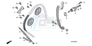 CBR1000RR9 Korea - (KO / HRC MME) drawing CAM CHAIN/TENSIONER