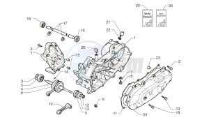 Ark LC COSMO- Matt Black-Silver 50 drawing Crankcase - Crankshaft - Carter