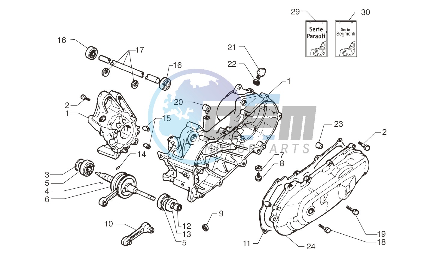 Crankcase - Crankshaft - Carter