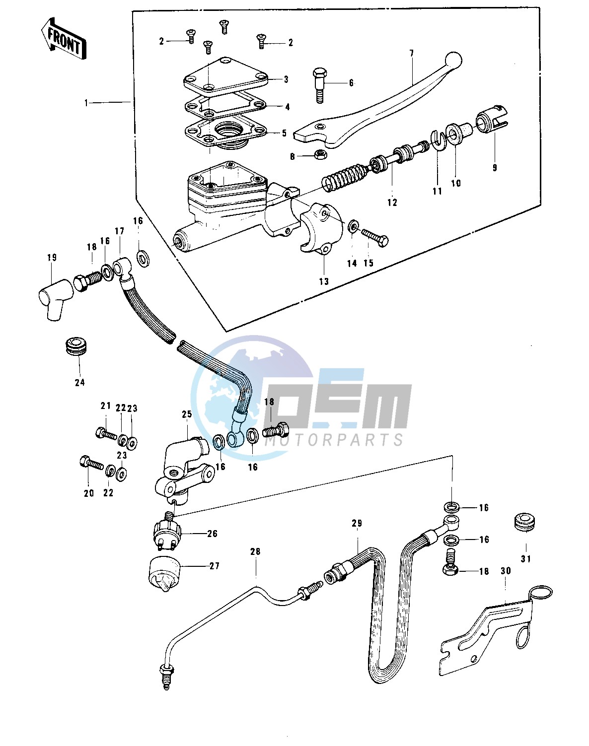 FRONT MASTER CYLINDER -- KH400-A5- -