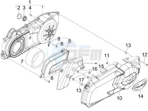 SR Max 125 drawing Crankcase cover - Crankcase cooling