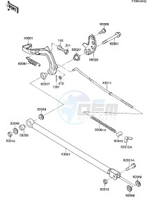 KX 80 E [KX80] (E2-E3) [KX80] drawing BRAKE PEDAL_TORQUE LINK -- 84 KX80-E2- -