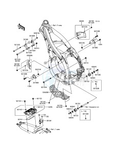 KLX450R KLX450AEF EU drawing Frame Fittings