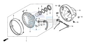 CM125C drawing HEADLIGHT (SI)