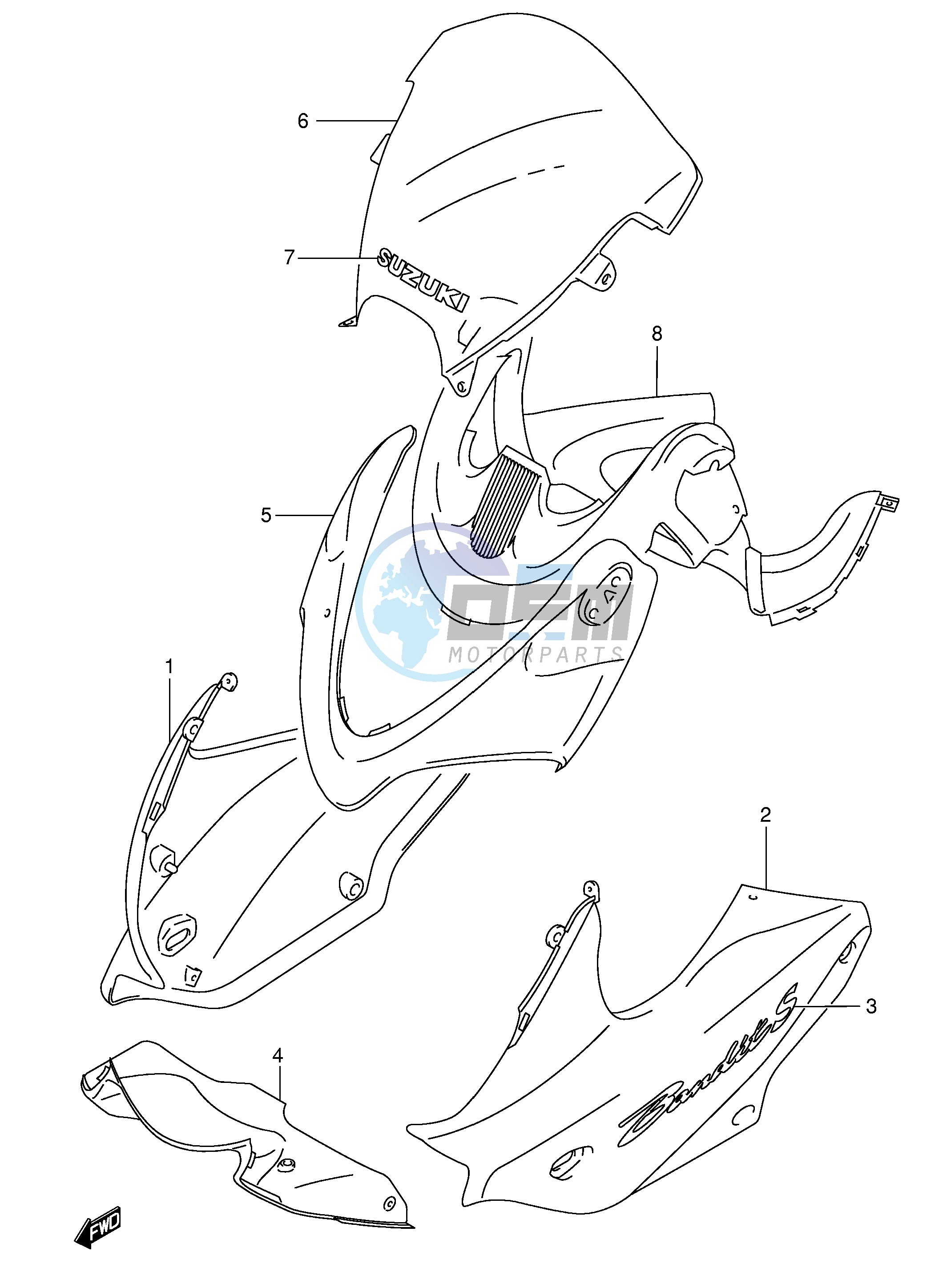 COWLING BODY (GSF600SK3 SUK3)