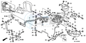 CBR1000RA9 UK - (E / ABS MKH MME) drawing FRONT POWER UNIT/FRONT VA LVE UNIT