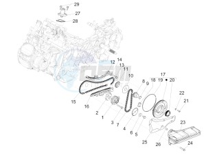 GTS 125 GTS SUPER 125 4T IE ABS E4 (EMEA) drawing Oil pump