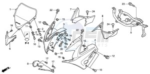 CBR125RW drawing UPPER COWL (CBR125R/RS/RW5/RW6/RW8)