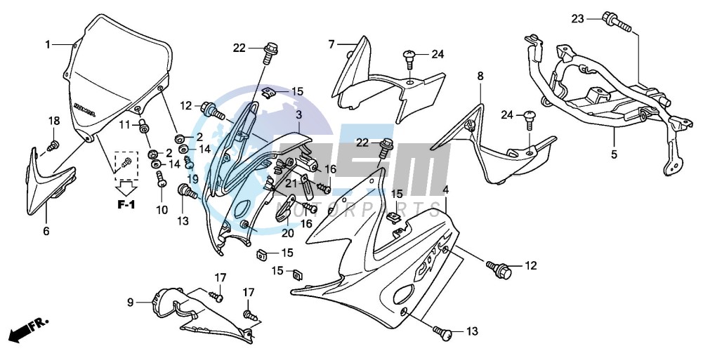 UPPER COWL (CBR125R/RS/RW5/RW6/RW8)