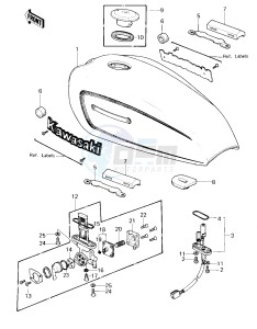 KZ 650 E [LTD] (E1) [LTD] drawing FUEL TANK