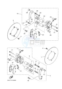 YXM700E YXM70VPXJ VIKING EPS (B5F3) drawing REAR BRAKE CALIPER