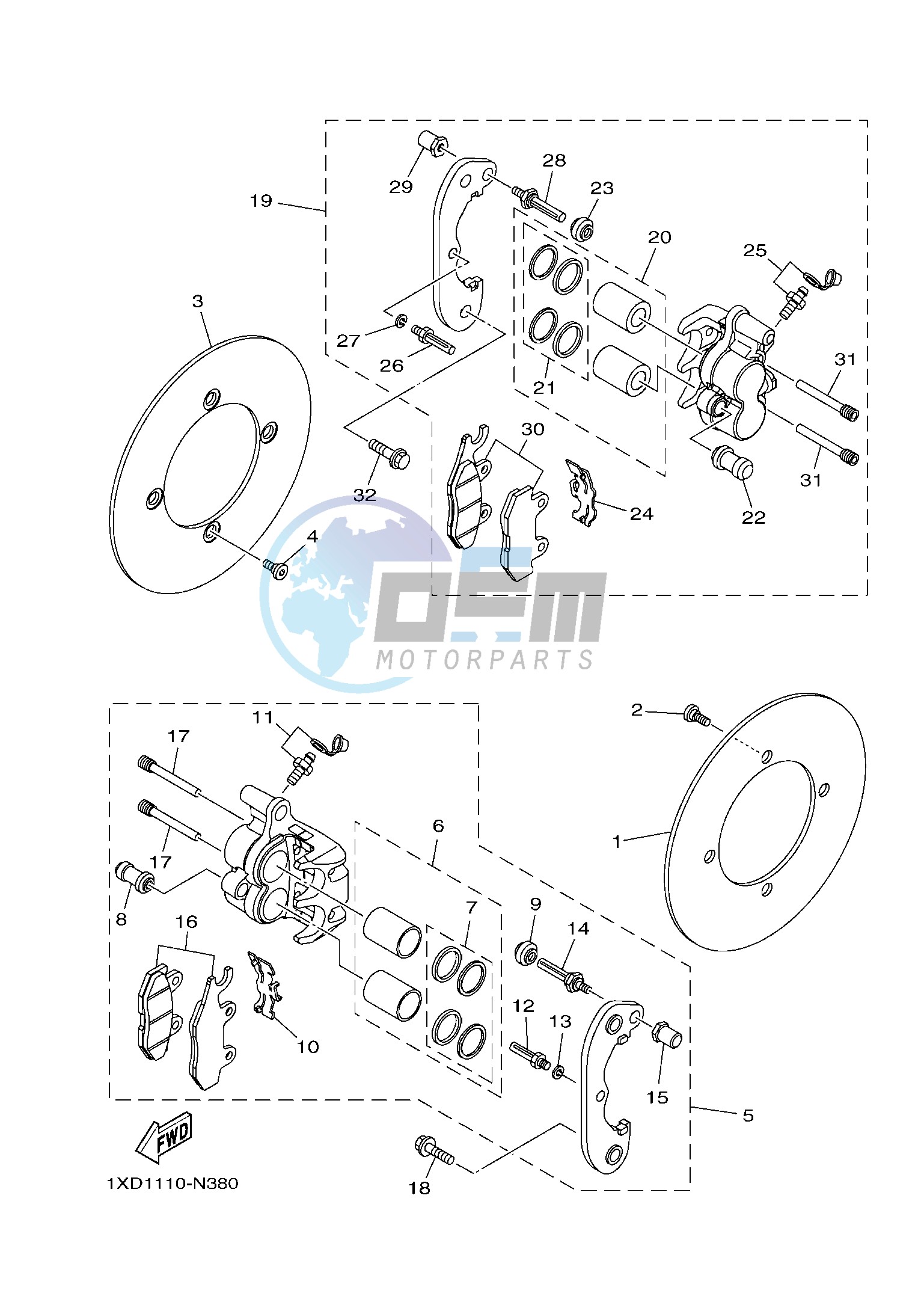 REAR BRAKE CALIPER