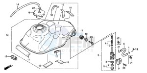 TRX300EX SPORTRAX drawing FUEL TANK (TRX300EX'07,'08)