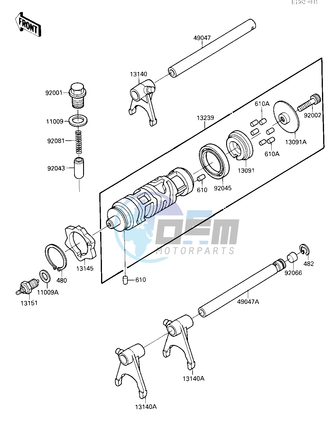 GEAR CHANGE DRUM_SHIFT FORK-- S- -